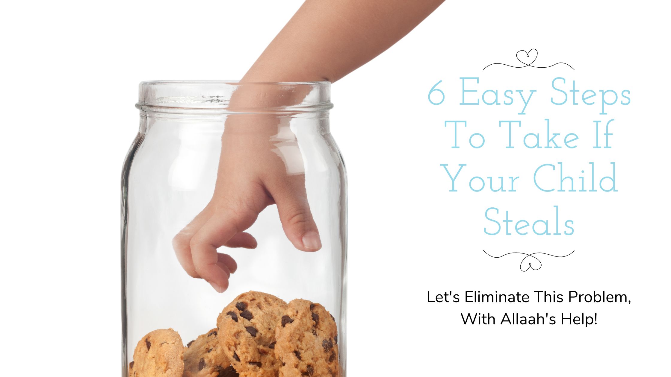 Child taking cookie from jar