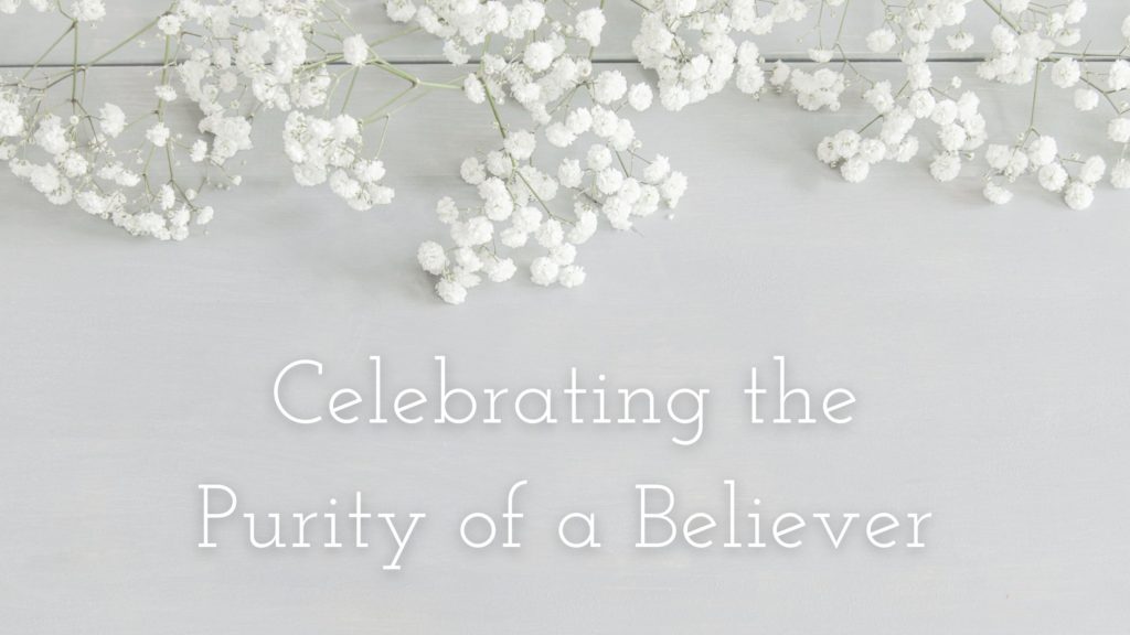 Title - Celebrating the Purity of a Believer - amongst pretty white flora