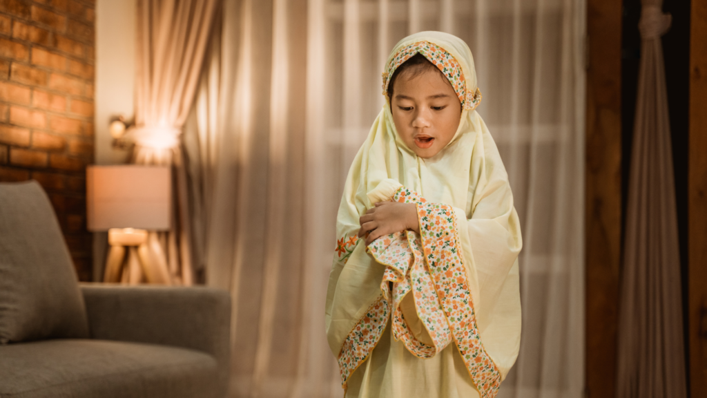 child praying Maghrib