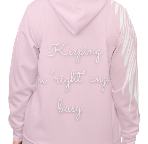 'Keeping the "Right" Angel Busy...' Islamic Women's Hoodie back view