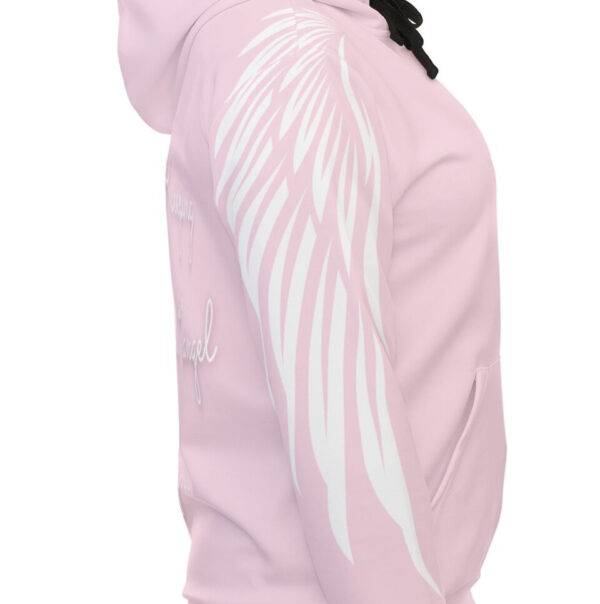 'Keeping the "Right" Angel Busy...' Islamic Women's Hoodie right side arm with wings design