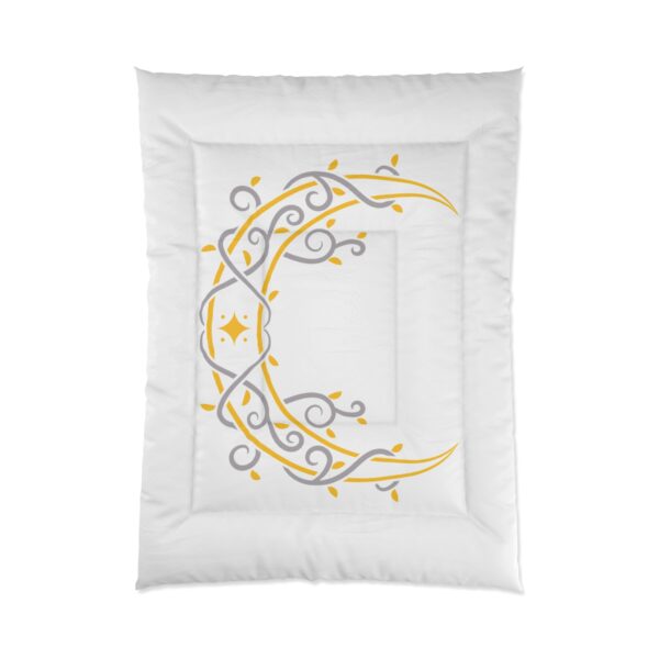 muslim blanket moon comforter on plain background