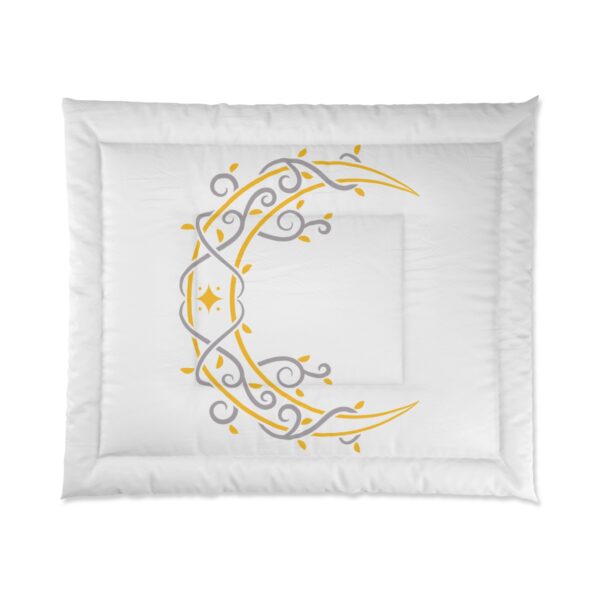 muslim blanket moon comforter on plain background