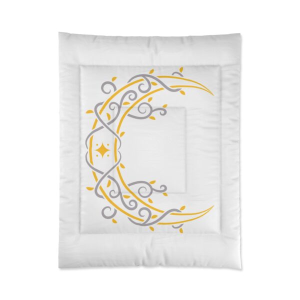 muslim blanket moon comforter on a plain background