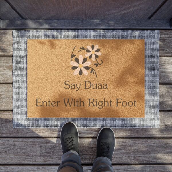 Say Duaa, Enter with Right Foot – Muslim Doormat for a Welcoming Home - Image 4