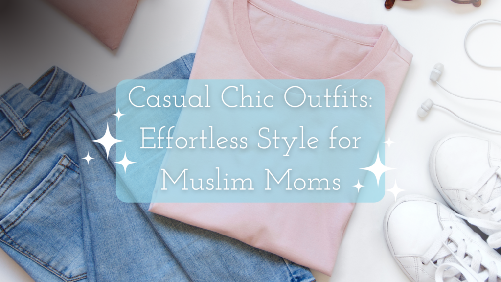 Casual Chic Outfits title on image of flatly of a casual outfit