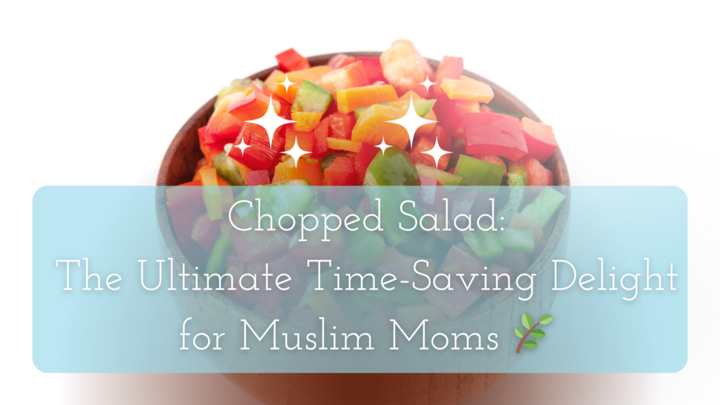 chopped salad title on the image of chopped vegetables