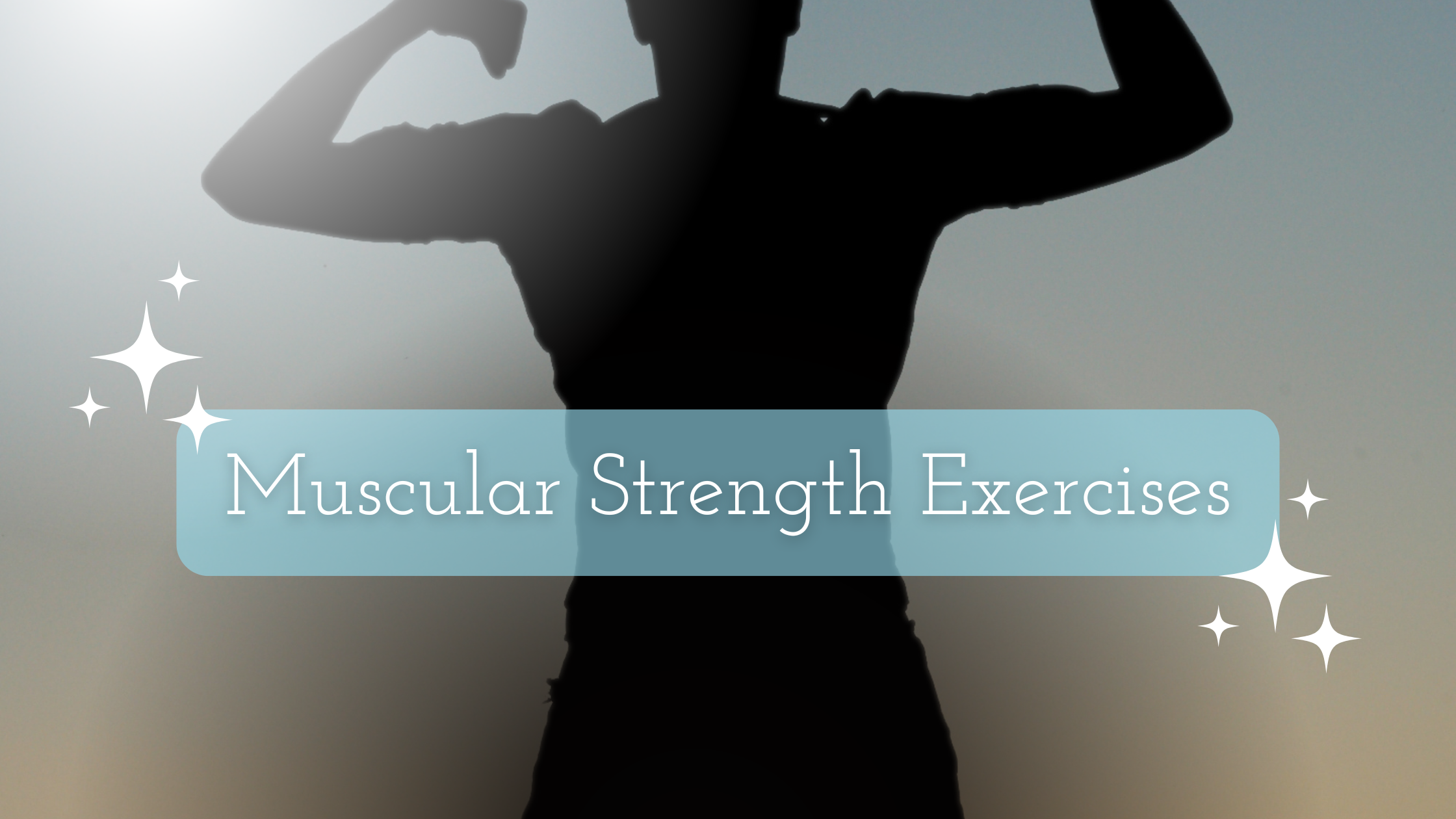 muscular strength exercises on the picture of a man showing strength