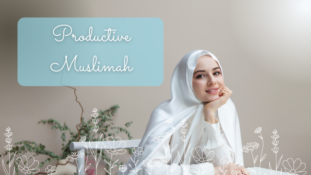 productive muslimah looking here and smiling